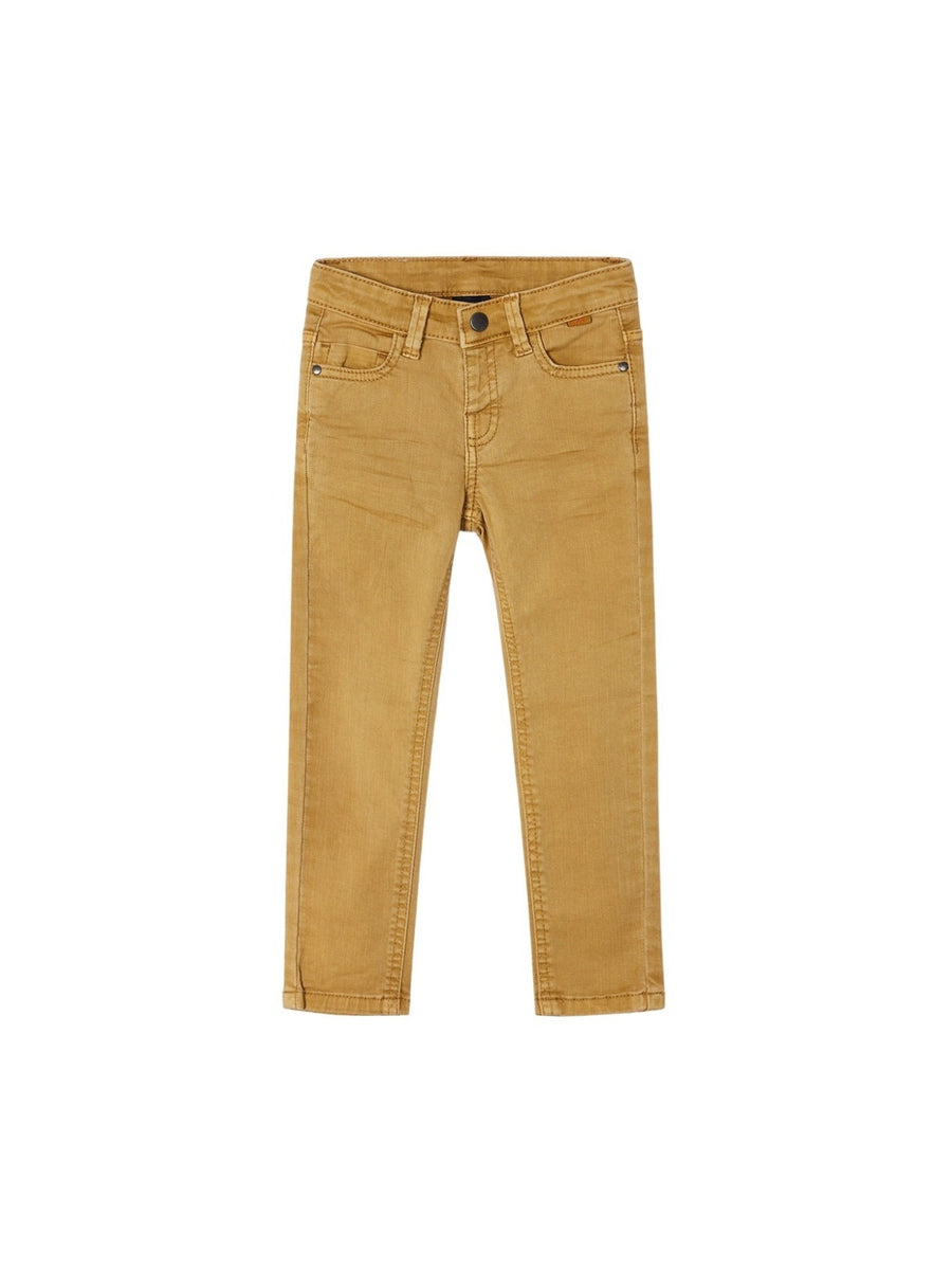 Calça sarja elastan skinny Camel (Castanho Claro)  para Menino - Mayoral
