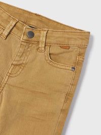 Calça sarja elastan skinny Camel (Castanho Claro)  para Menino - Mayoral