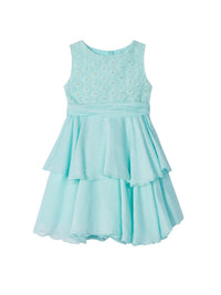 Vestido bordado Água (Verde Água)  para Menina - Mayoral