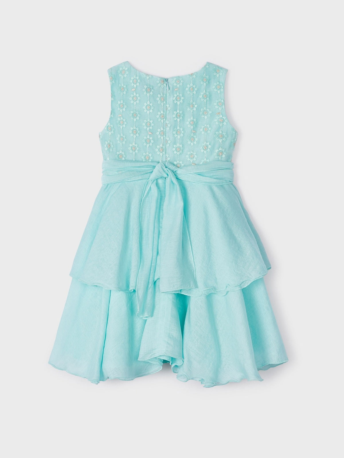 Vestido bordado Água (Verde Água)  para Menina - Mayoral