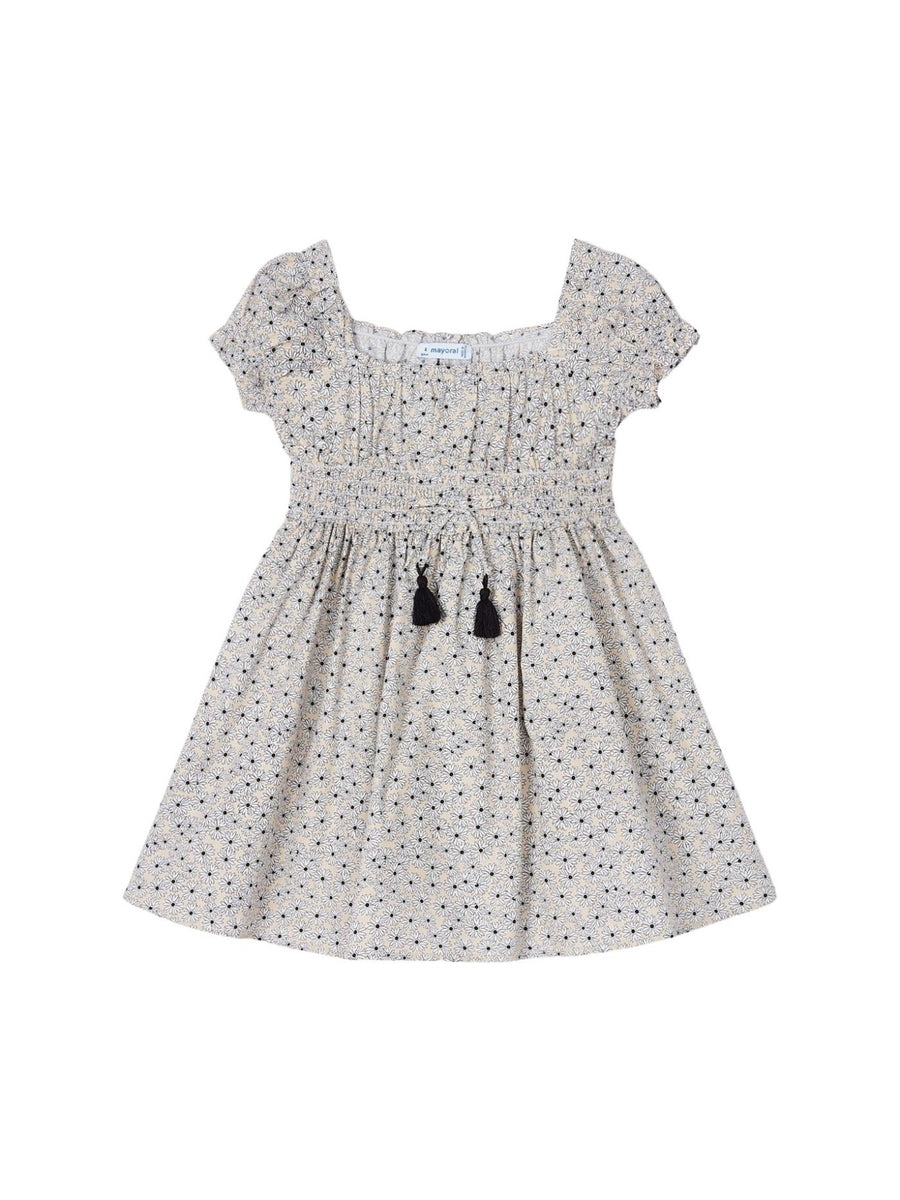 Vestido estampado Amêndoa (Bege)  para Menina - Mayoral