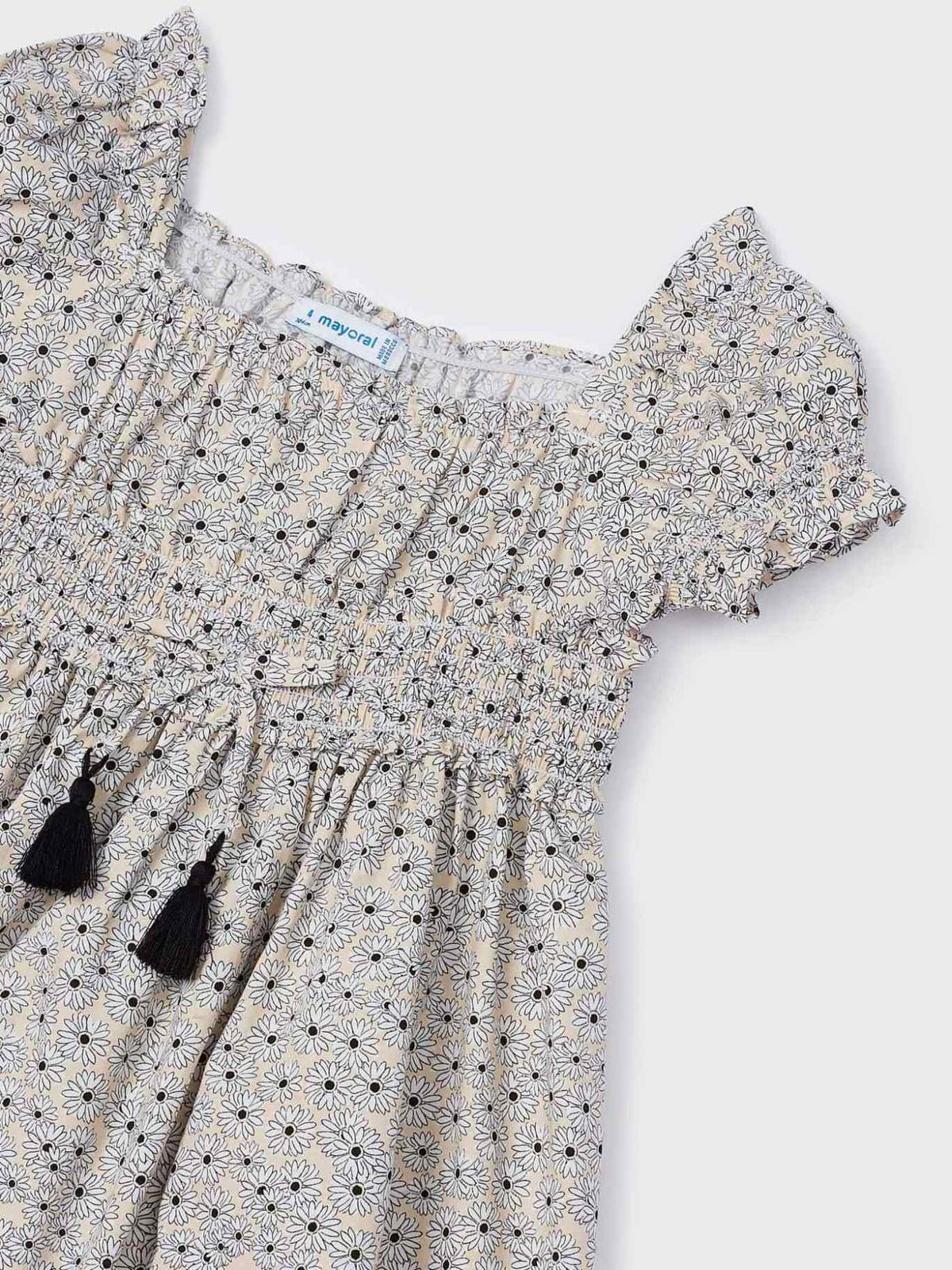 Vestido estampado Amêndoa (Bege)  para Menina - Mayoral
