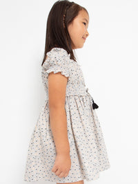 Vestido estampado Amêndoa (Bege)  para Menina - Mayoral