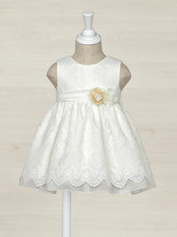Vestido organza bordado Branco (Branco)  para Bebé Menina - Abel & Lula