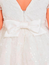 Vestido tule lantejoulas Branco (Branco)  para Menina - Abel & Lula