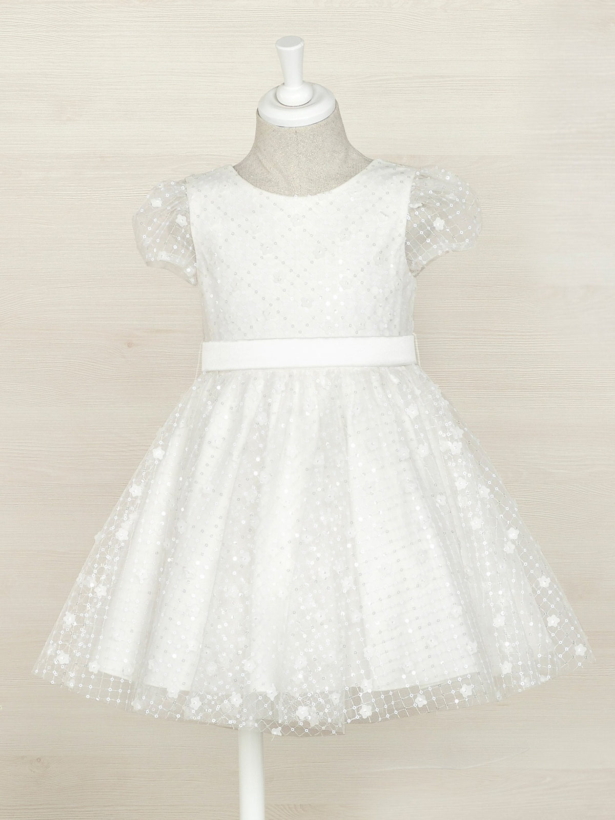Vestido tule lantejoulas Branco (Branco)  para Menina - Abel & Lula