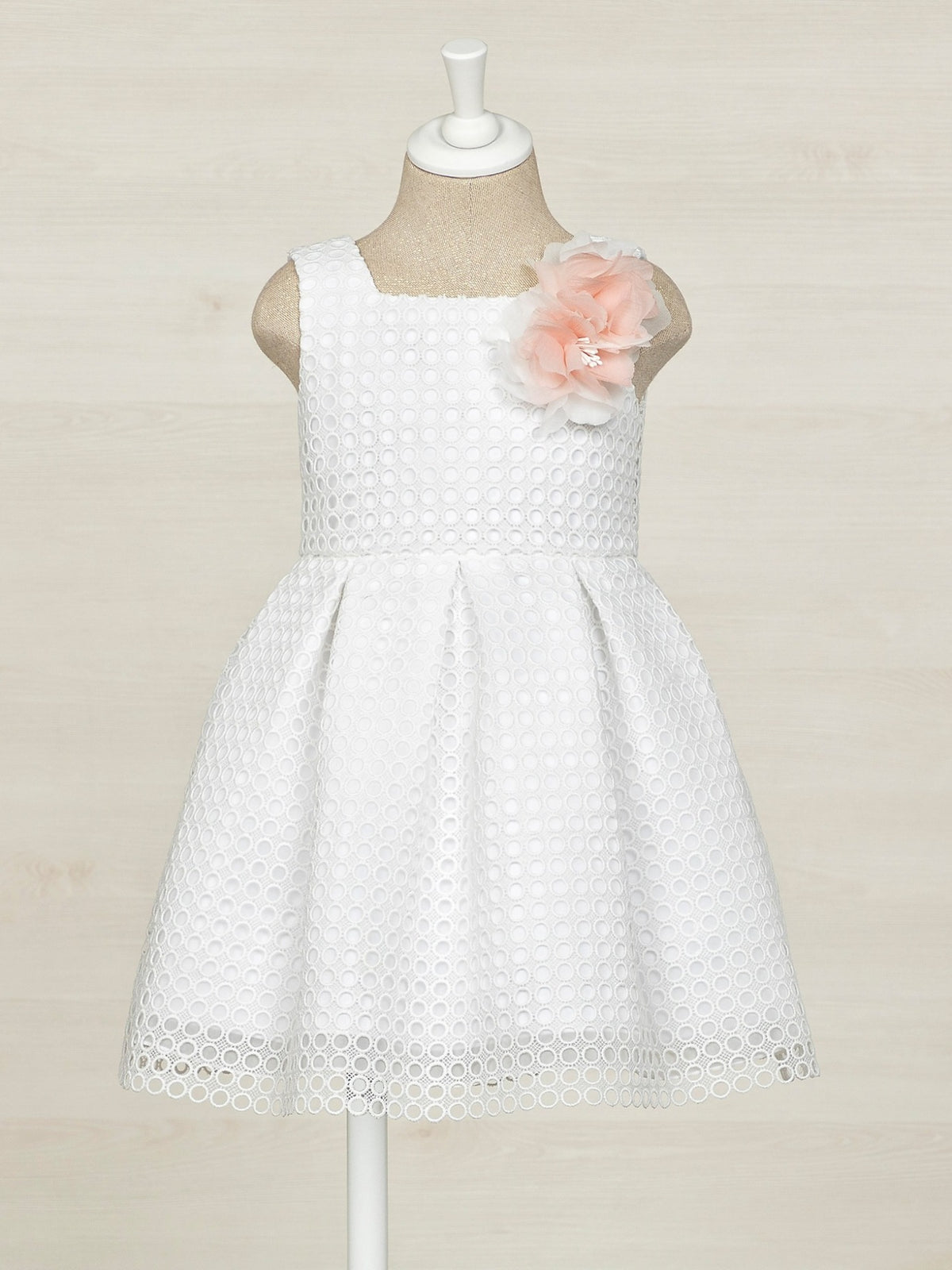 Vestido guipur Branco (Branco)  para Menina - Abel & Lula