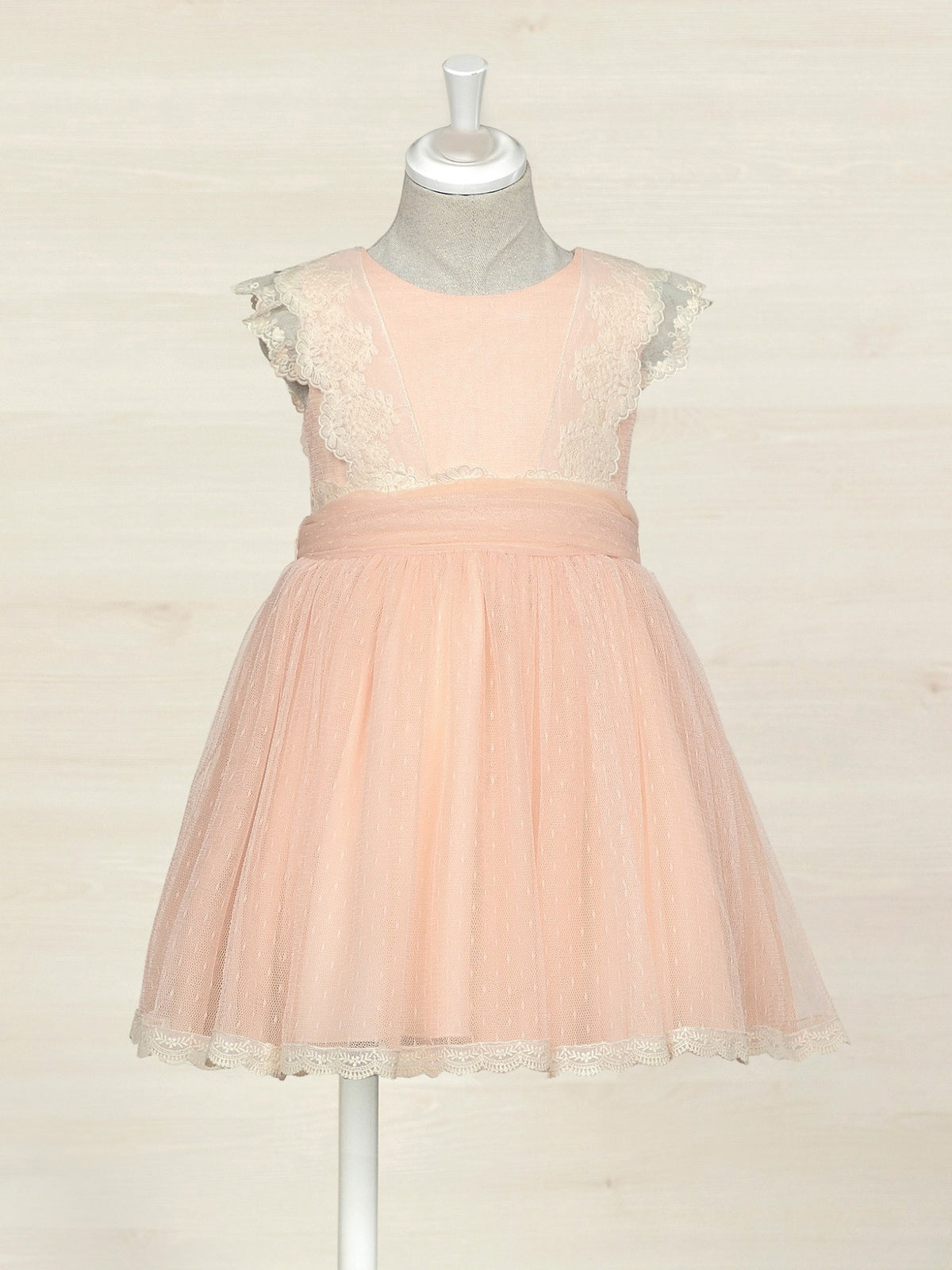 Vestido tule plumeti Nectar (Salmão)  para Menina - Abel & Lula