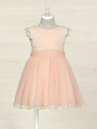 Vestido tule plumeti Nectar (Salmão)  para Menina - Abel & Lula