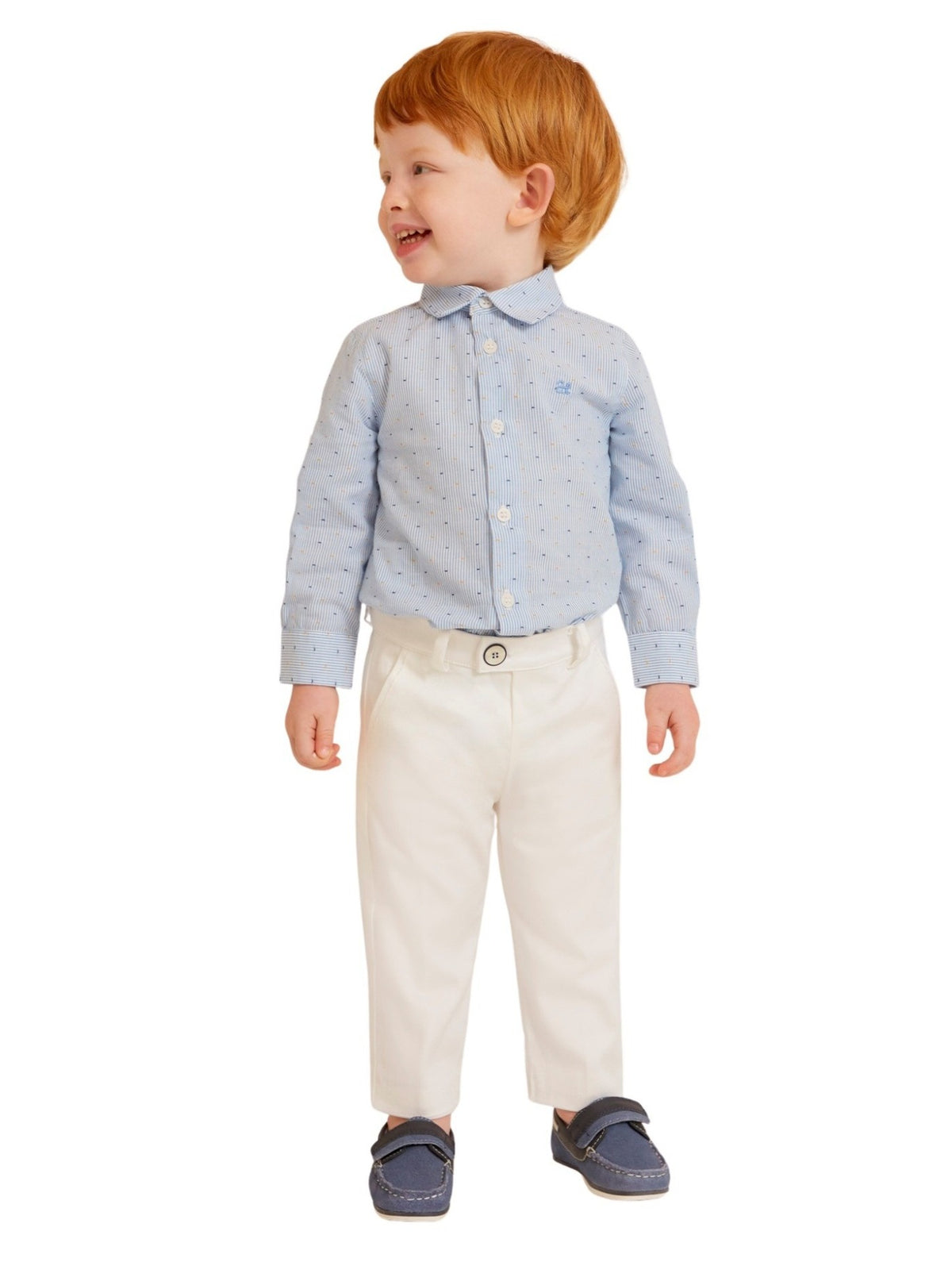 Calça saten Branco (Branco)  para Bebé Menino - Abel & Lula