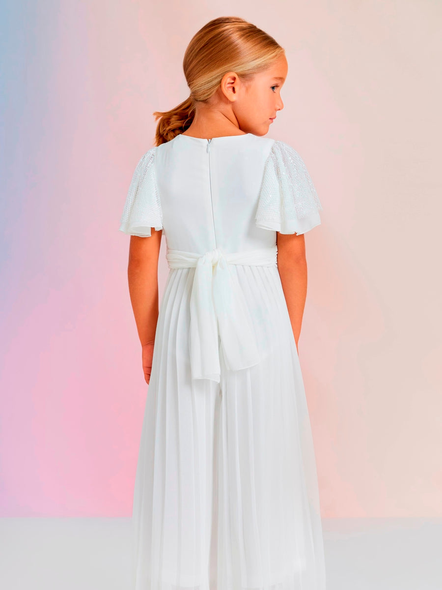 Macacão plissado Branco (Branco)  para Menina - Abel & Lula