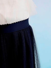 Calças culotte tule plissado Marinho (Marinho)  para Menina - Abel & Lula