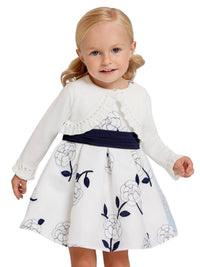Casaco bolero tricot Branco (Branco)  para Bebé Menina - Abel & Lula