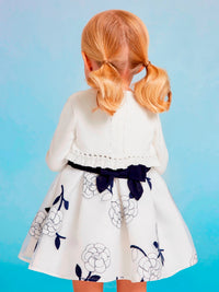 Casaco bolero tricot Branco (Branco)  para Bebé Menina - Abel & Lula