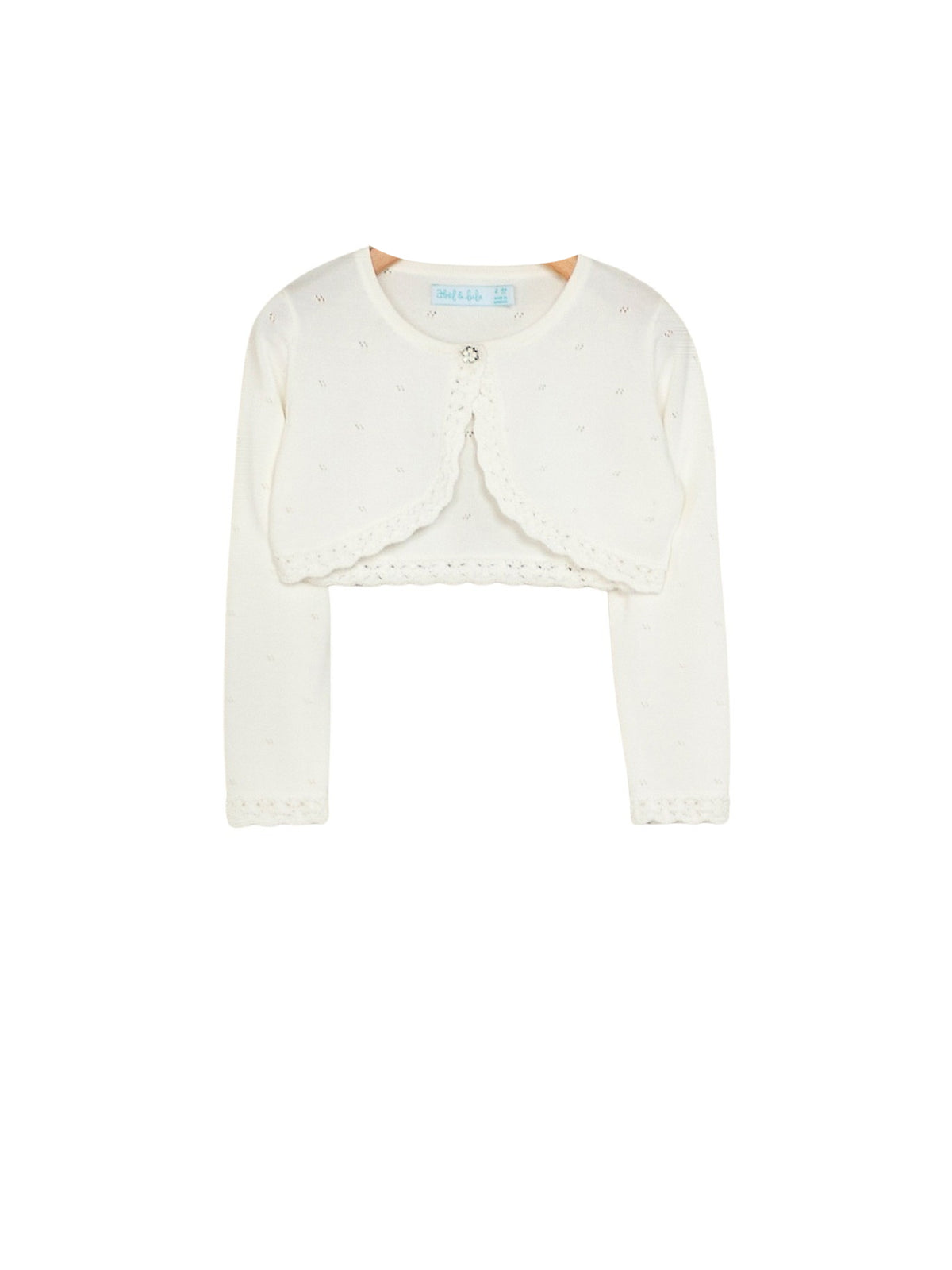 Casaco bolero tricot Branco (Branco)  para Menina - Abel & Lula