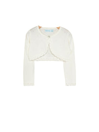 Casaco bolero tricot Branco (Branco)  para Menina - Abel & Lula