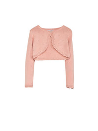 Casaco bolero tricot Rosa (Rosa)  para Menina - Abel & Lula