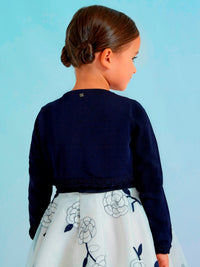 Casaco bolero tricot Marinho (Marinho)  para Menina - Abel & Lula