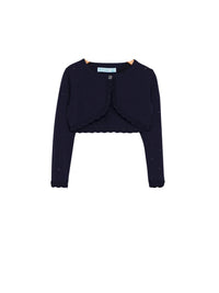 Casaco bolero tricot Marinho (Marinho)  para Menina - Abel & Lula