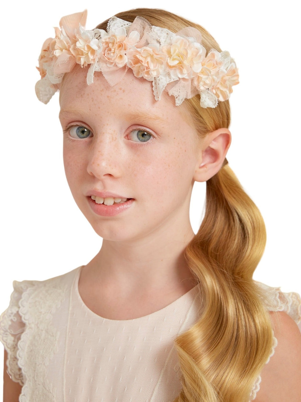 Coroa flores Nectar (Salmão)  para Menina - Abel & Lula