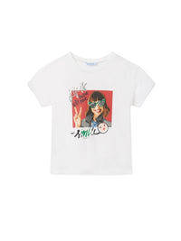 T´shirt menina Branco (Branco)  para Menina - Mayoral