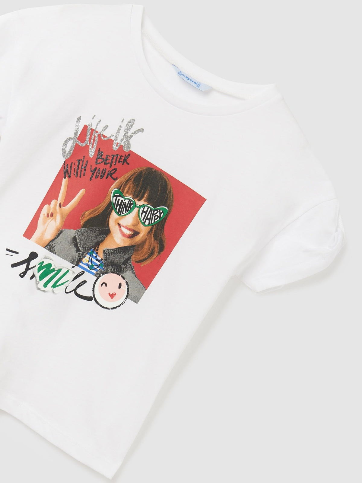 T´shirt menina Branco (Branco)  para Menina - Mayoral