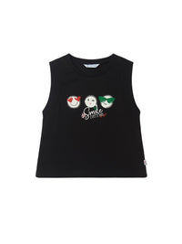 Blusa alças gráfica Preto (Preto)  para Menina - Mayoral