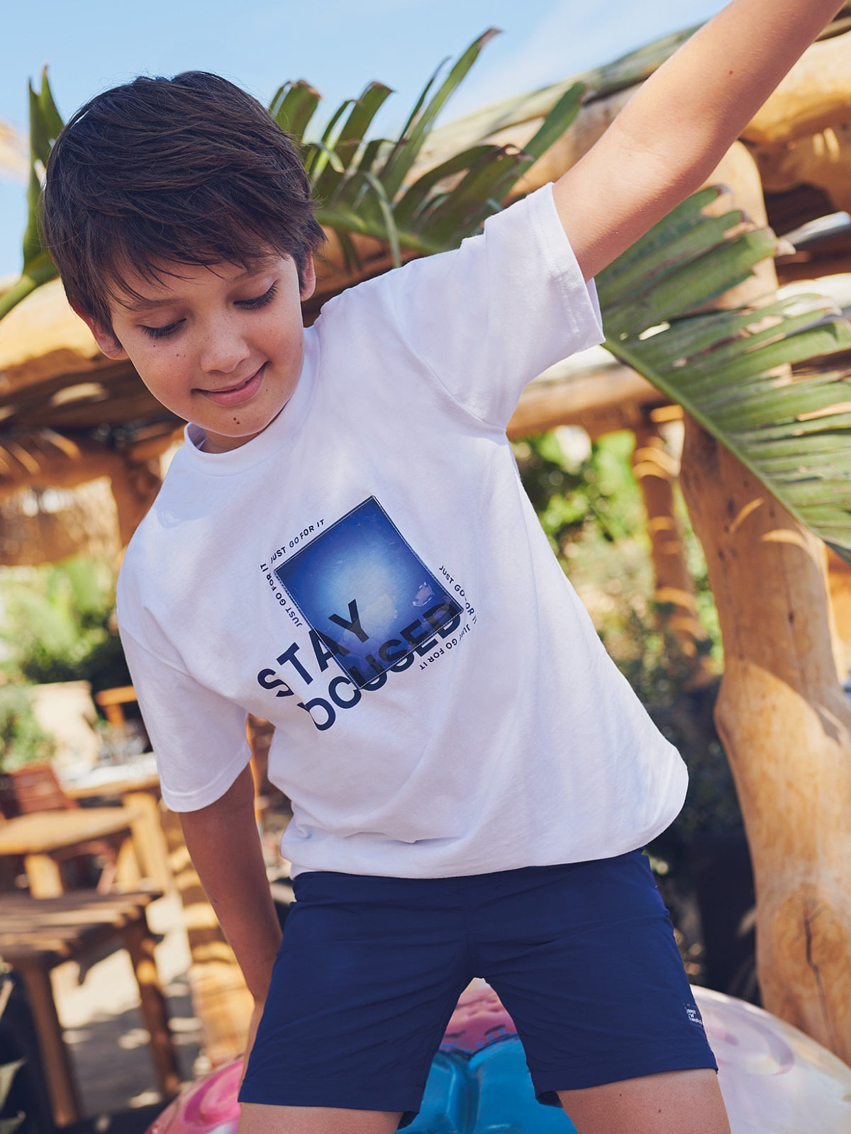 Camiseta aplicações Branco (Branco)  para Menino - Mayoral