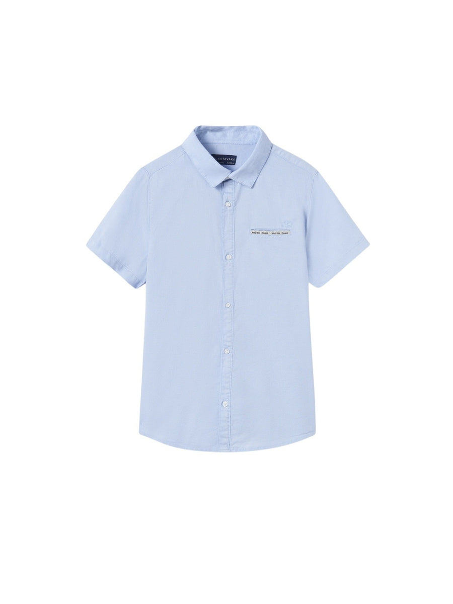 Camisa m/curta clássica Celeste (Celeste)  para Menino - Mayoral