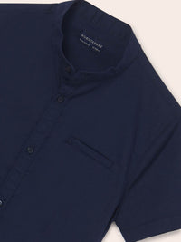 Camisa m/curta gola mao Marinho (Marinho)  para Menino - Mayoral