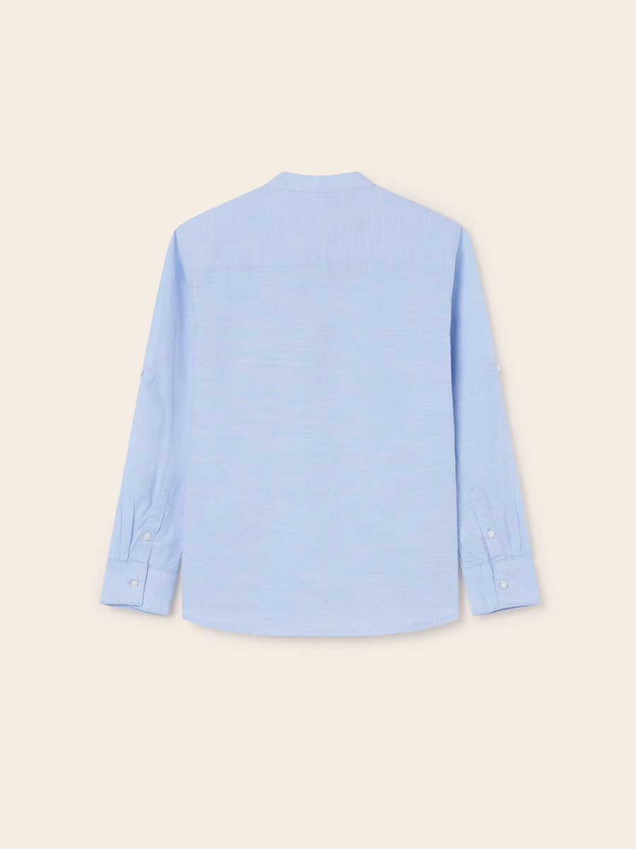 Camisa lisa m/comp. Celeste (Celeste)  para Menino - Mayoral