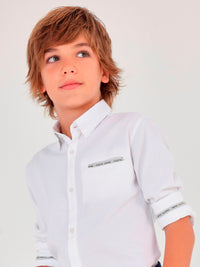 Camisa m/comp. vestir Branco (Branco)  para Menino - Mayoral