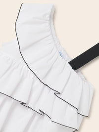 Túnica folhos Branco (Branco)  para Menina - Mayoral