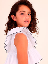Túnica folhos Branco (Branco)  para Menina - Mayoral