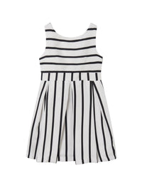 Vestido riscas c/laço Bco-preto (Preto)  para Menina - Mayoral