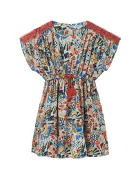 Vestido estampado Branco (Branco)  para Menina - Mayoral