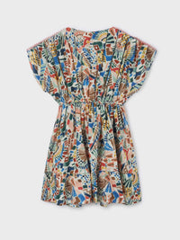 Vestido estampado Branco (Branco)  para Menina - Mayoral
