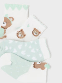 Set 4 soquetes Misty (Verde Água)  para Bebé Menina - Mayoral