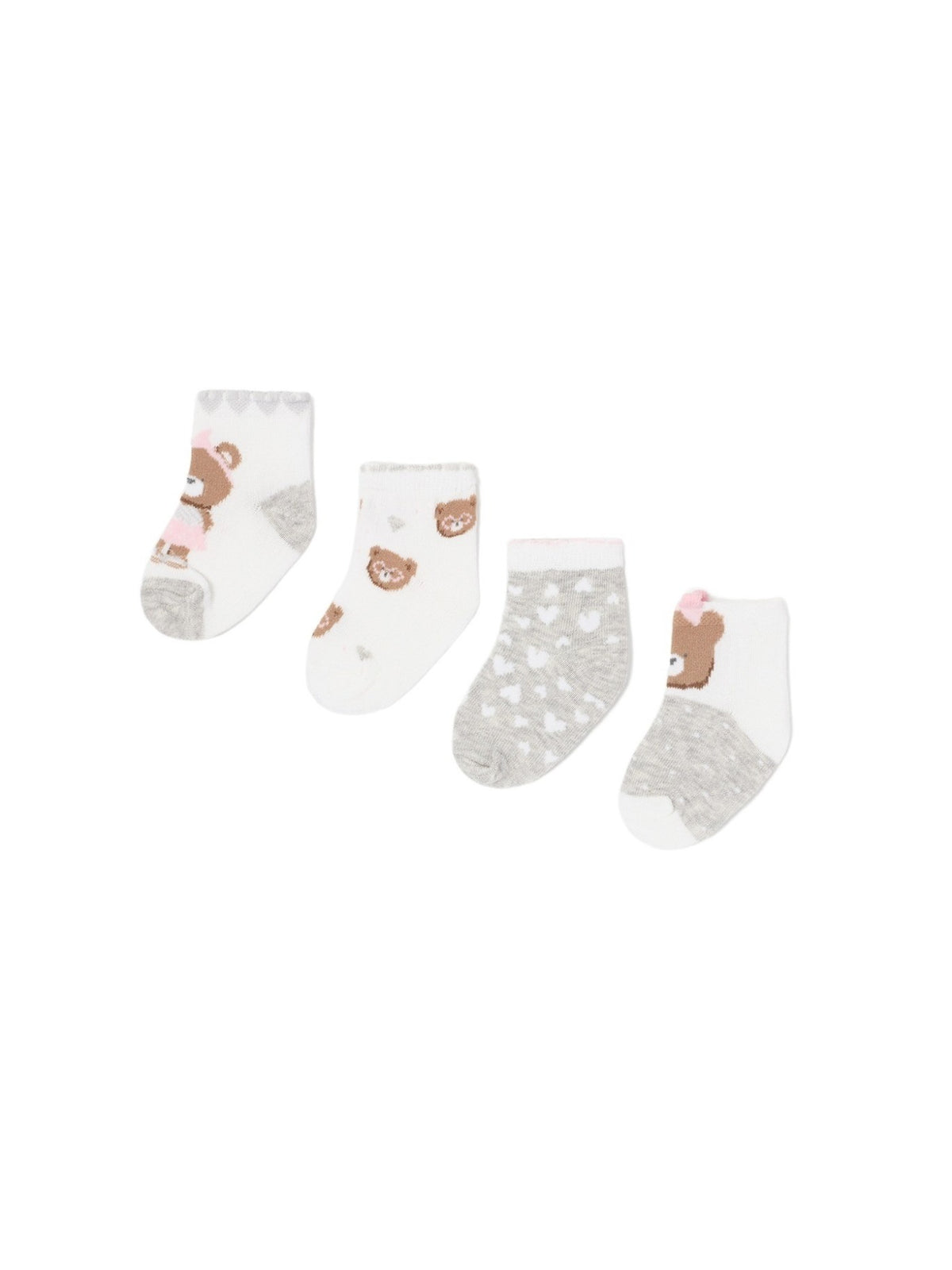 Set 4 soquetes Lunar (Cinza Claro)  para Bebé Menina - Mayoral