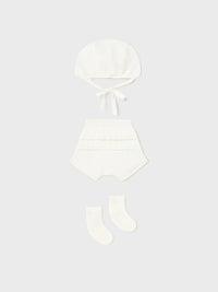 Set prenda tricô Crú (Creme / Pérola)  para Bebé Menina - Mayoral