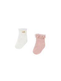 Pack 2 soquetes Rosado (Salmão)  para Bebé Menina - Mayoral