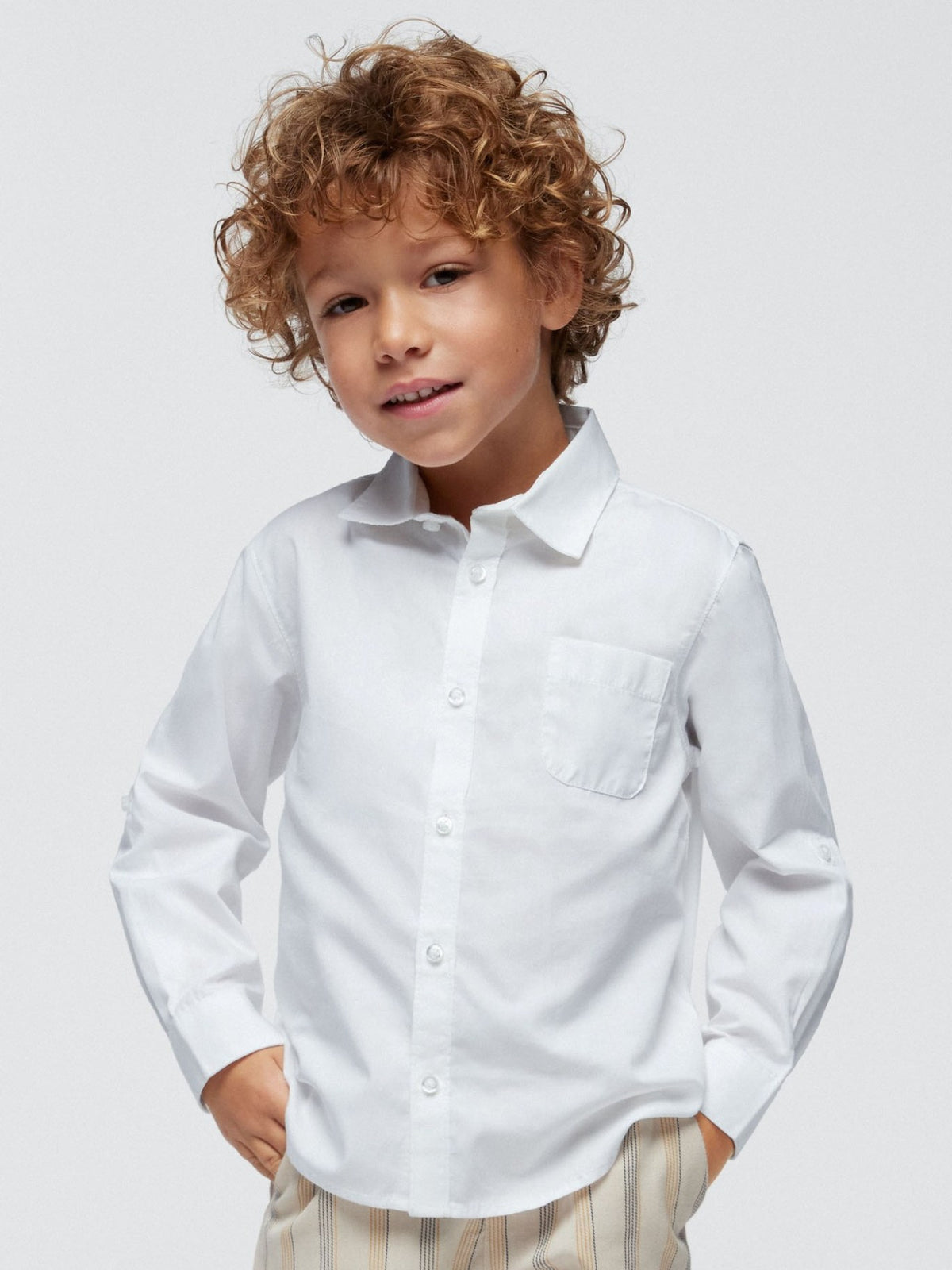 Camisa m/comp.básica Branco (Branco)  para Menino - Mayoral
