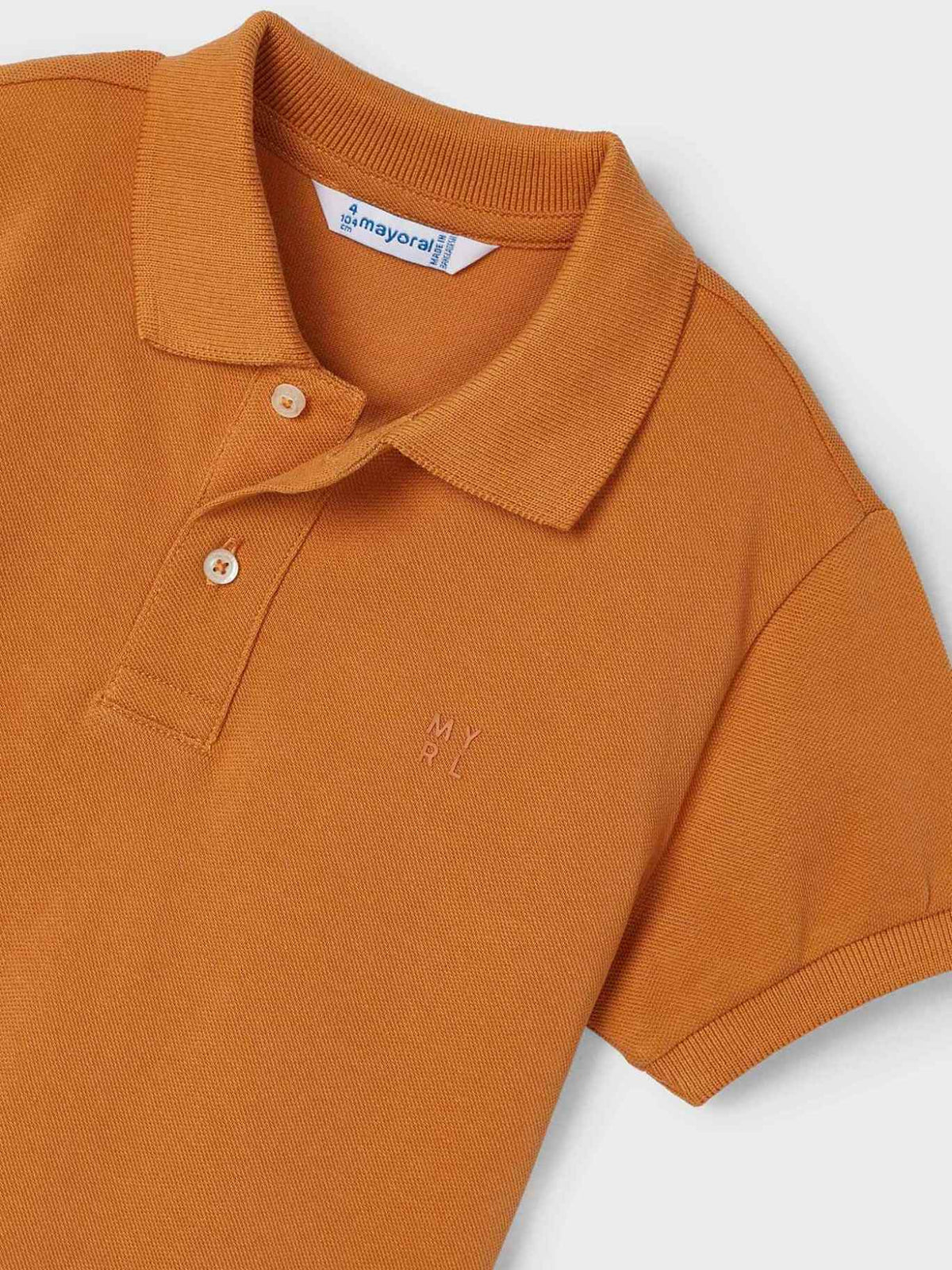 Polo m/curta granito básico Pimentão (Laranja Outono)  para Menino - Mayoral