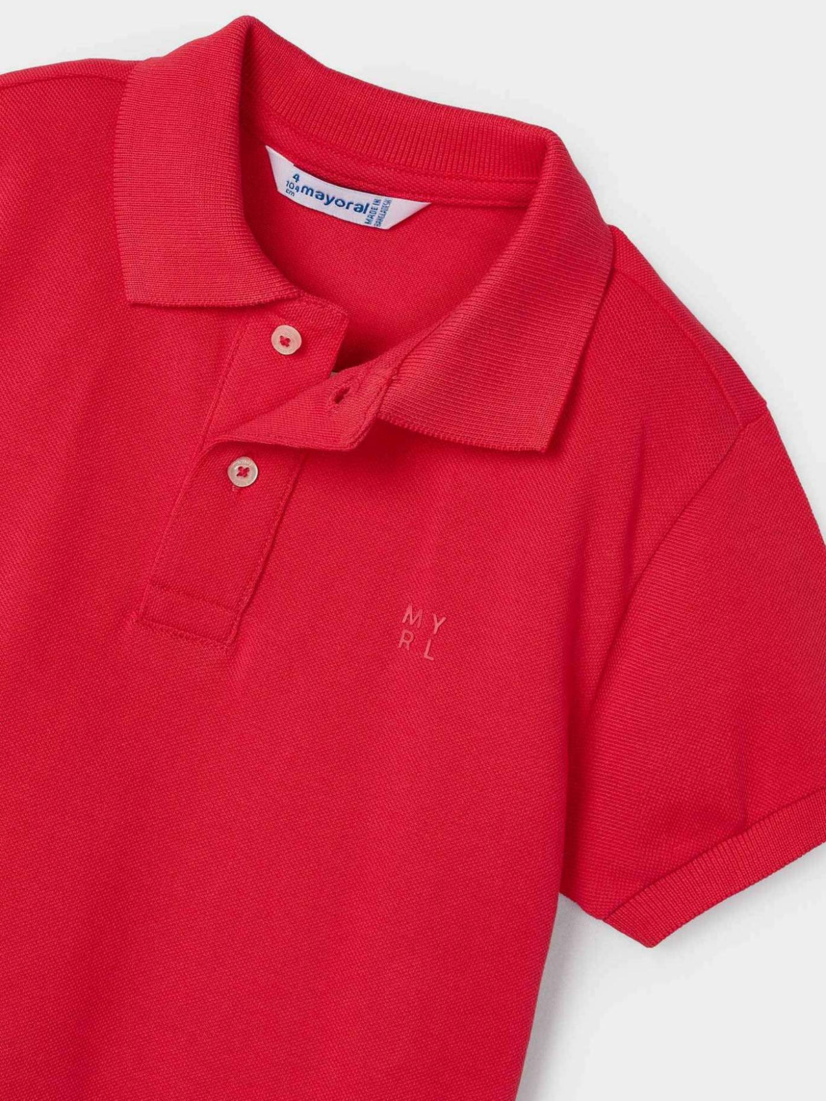 Polo m/curta granito básico Melancia (Vermelho)  para Menino - Mayoral