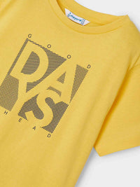 Camiseta básica Sol (Amarelo Pálido)  para Menino - Mayoral