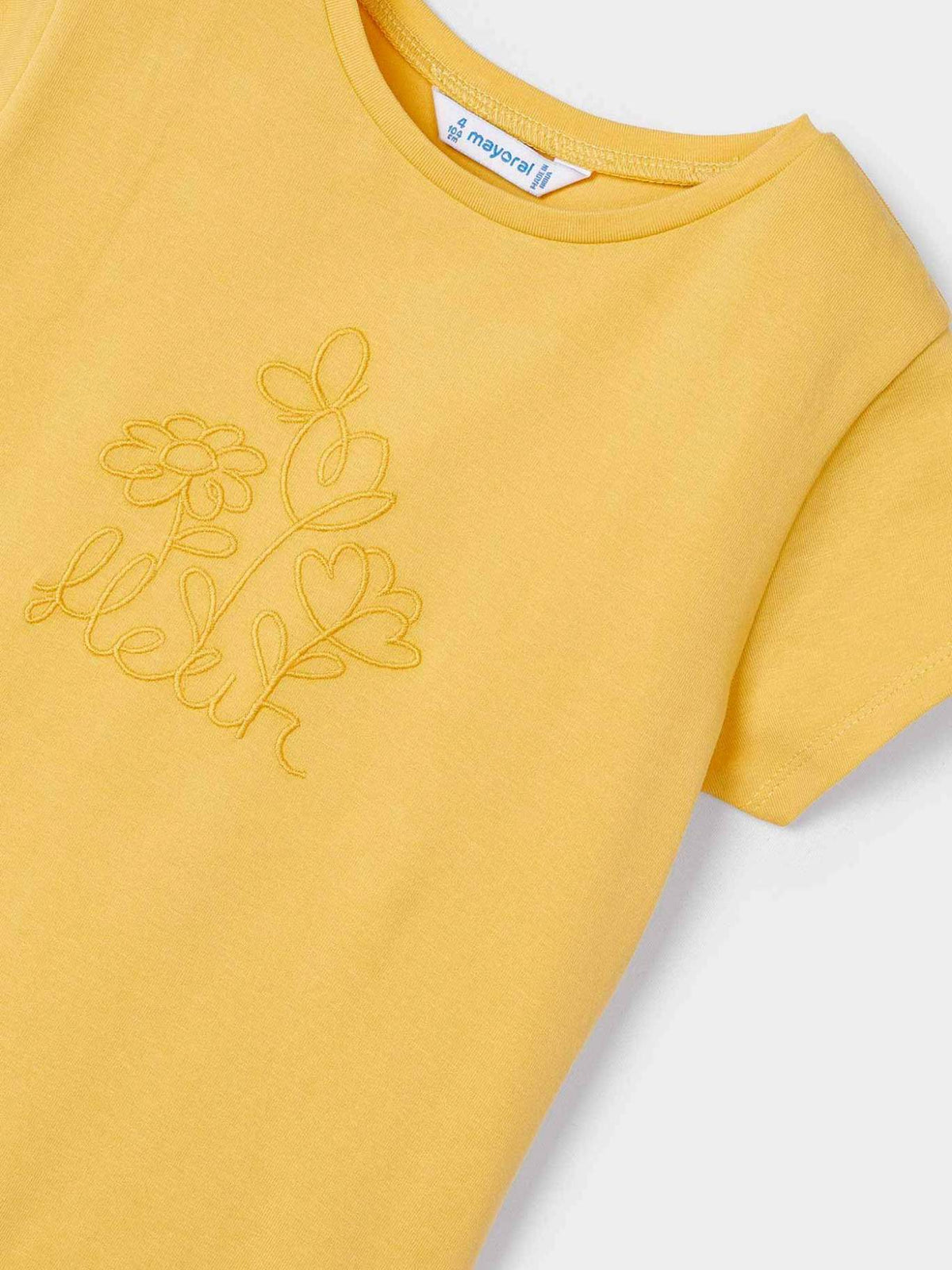 Camiseta básica Mel (Amarelo Ocre)  para Menina - Mayoral
