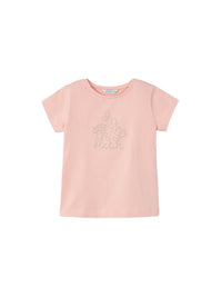 Camiseta básica Nude (Rosa Bébé)  para Menina - Mayoral