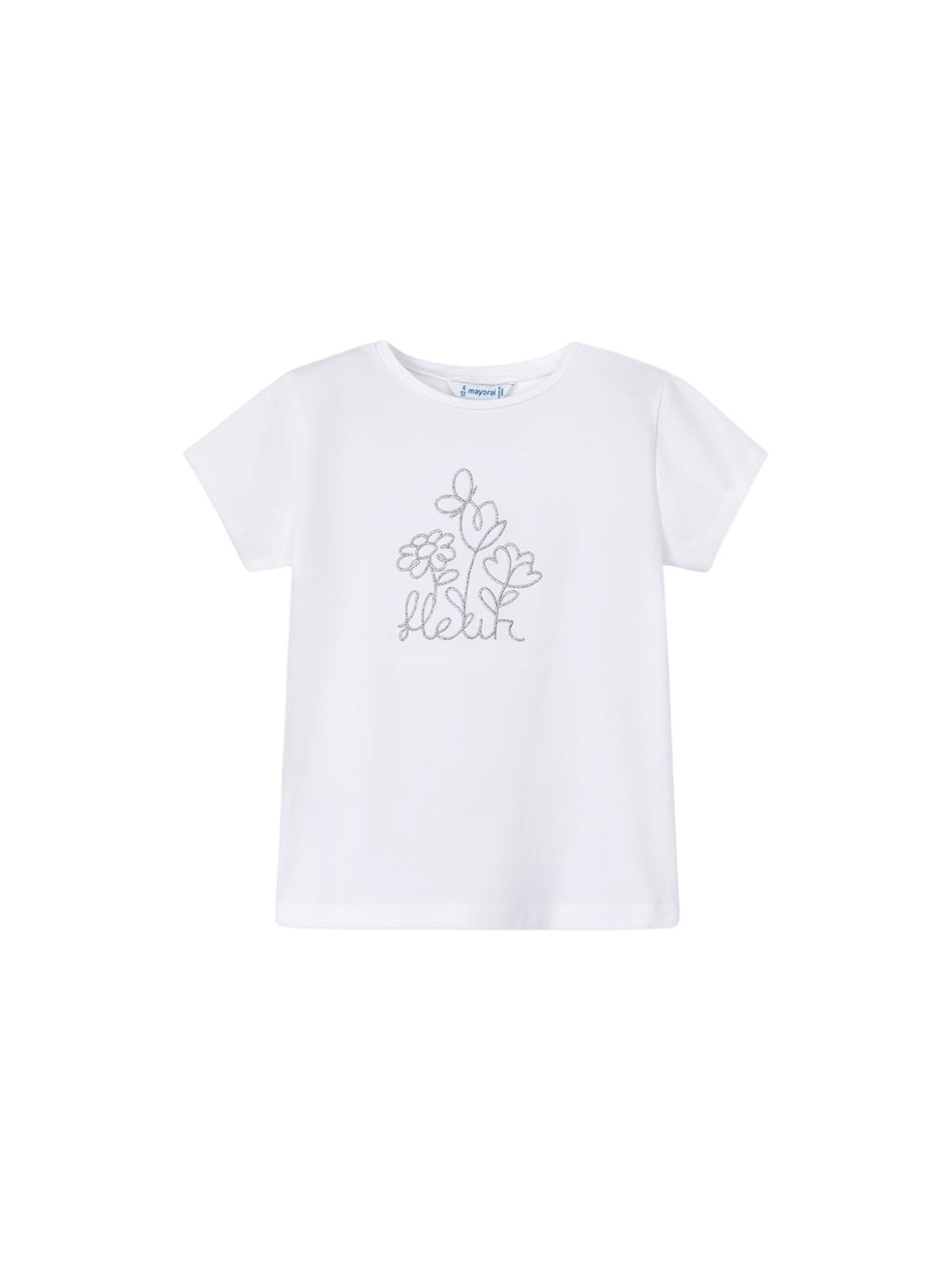 Camiseta básica Branco (Branco)  para Menina - Mayoral