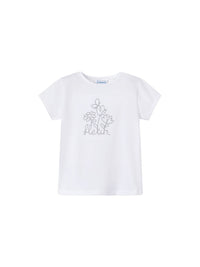 Camiseta básica Branco (Branco)  para Menina - Mayoral