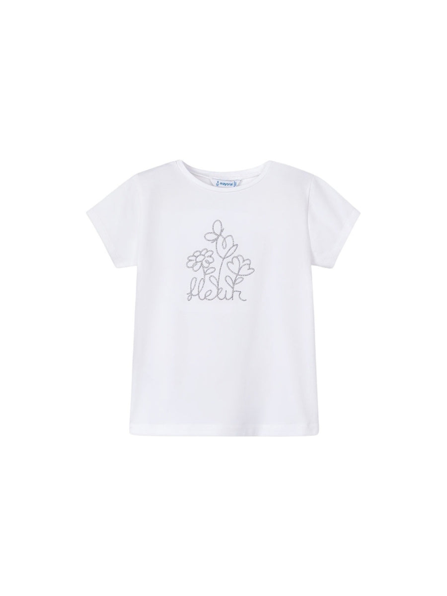 Camiseta básica Branco (Branco)  para Menina - Mayoral